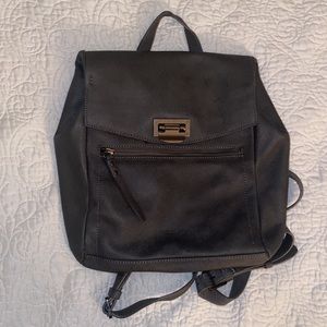 Kenneth Cole Genuine Leather Grey Mini Backpack